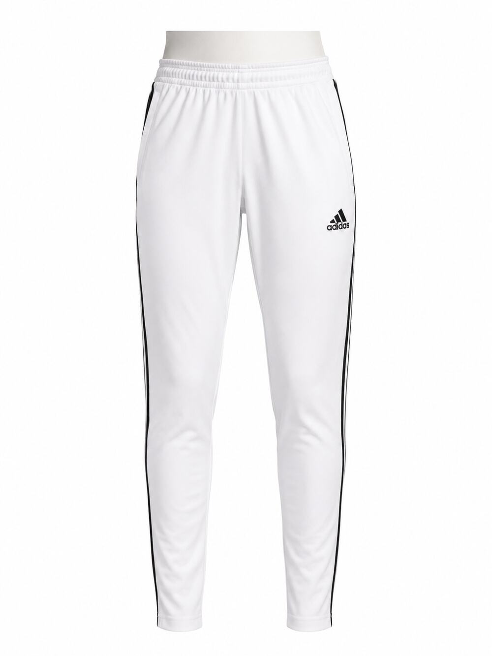 Adidas AEROREADY Women's Track Pants - Athletic Joggers - White/Black - Size S
